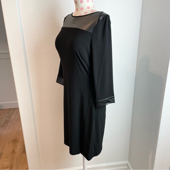 Marc New York Dress Women’s Black Faux Leather Trim 6 NWT - Picture 3 of 10